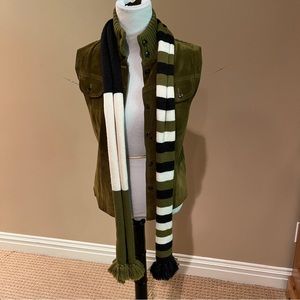 Amina Rubinacci suede olive green vest